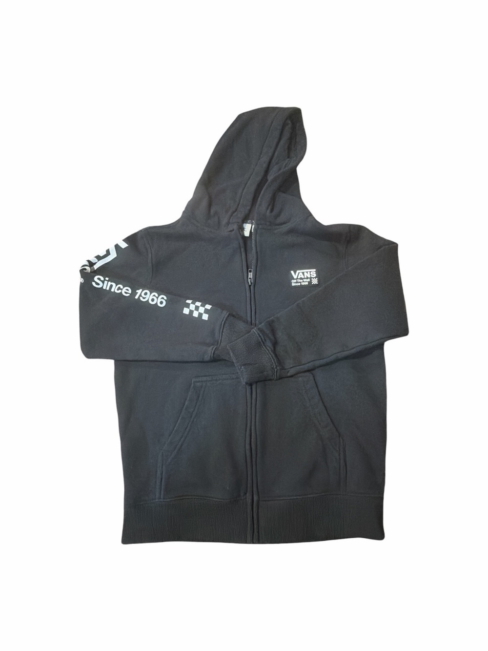 Vans Off The Wall Since 1966 Full Zip Hoodie Black Size S